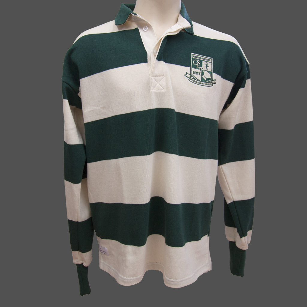 Vintage 'Hooped' Jersey - Green and Ecru