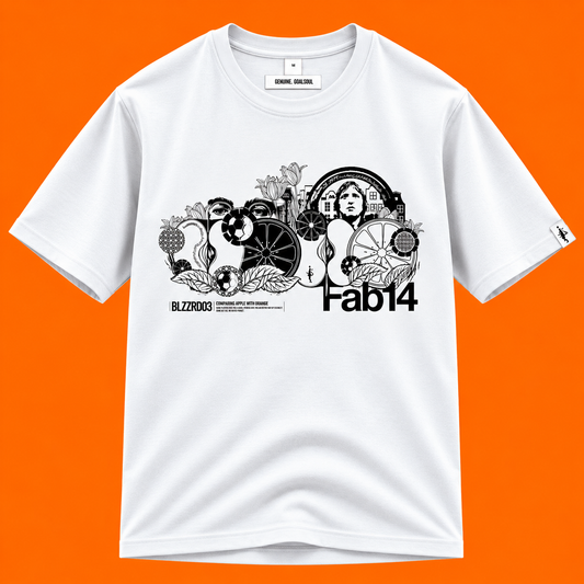 Johan Cruyff (Fab14) - Comparing Apple and Oranje (T-Shirt)