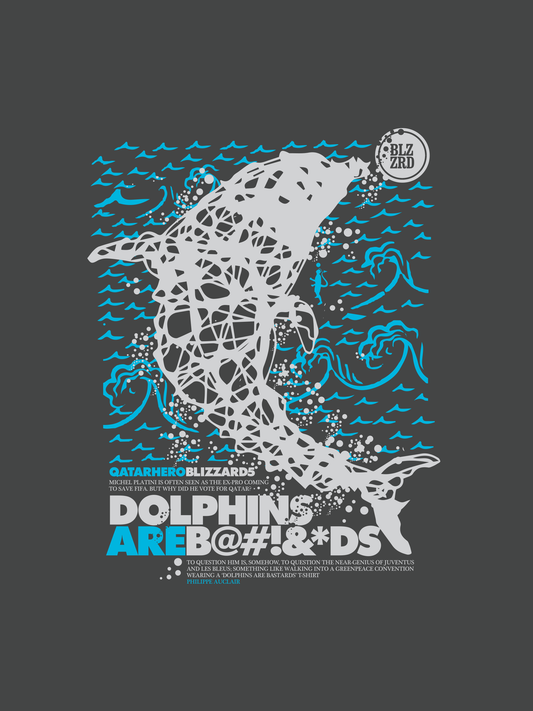 Qatar Hero (Michel Platini) - Dolphins are Bastards (Art Print)