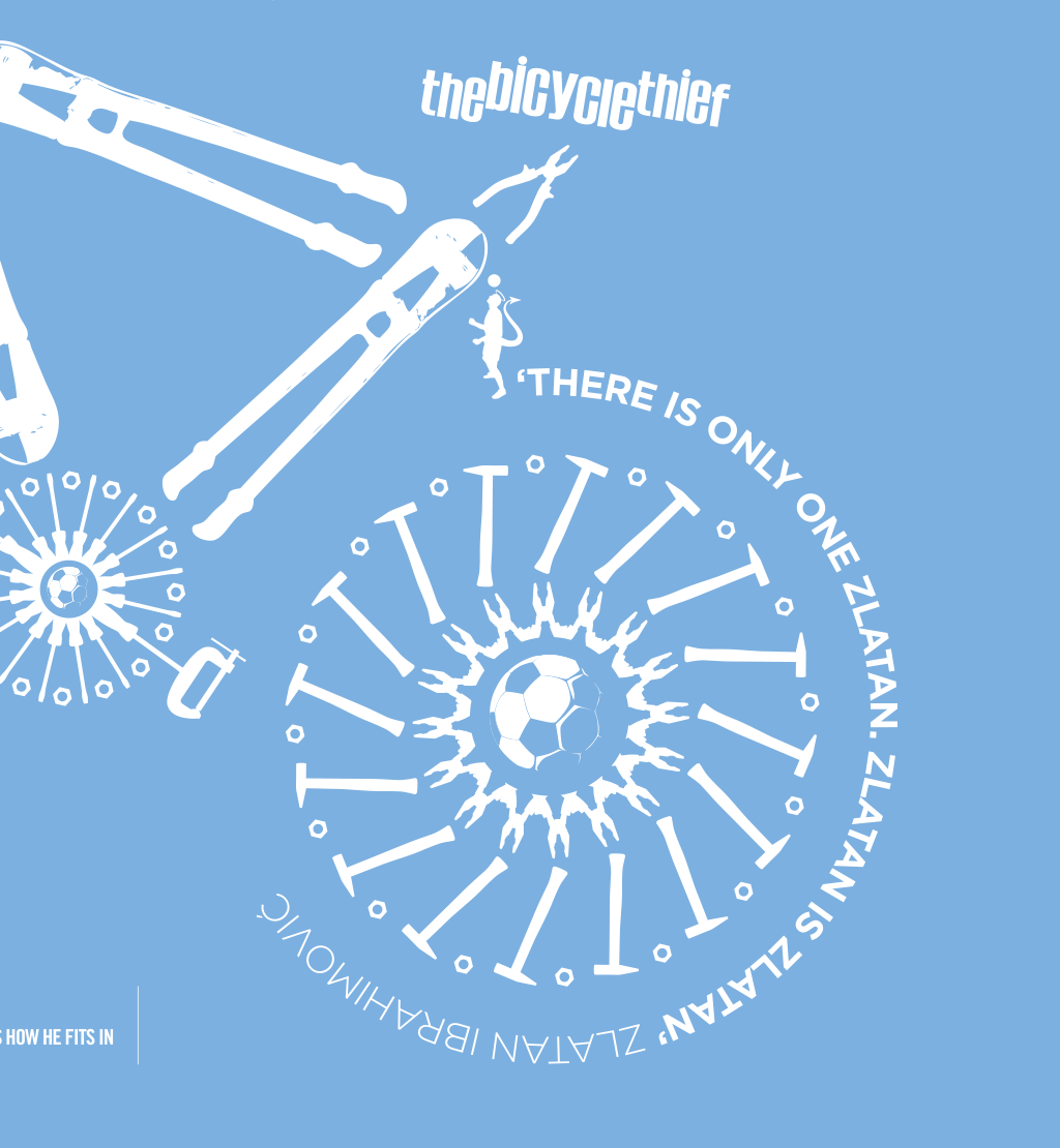 Zlatan Ibrahimovic (Malmö) - The Bicycle Thief (Art Print)