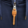 High neck zip-up hoodie - Navy Blue