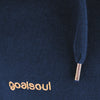 High neck zip-up hoodie - Navy Blue