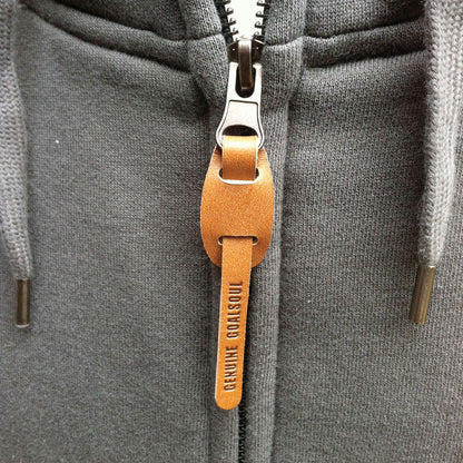 High neck zip-up hoodie - Charcoal grey