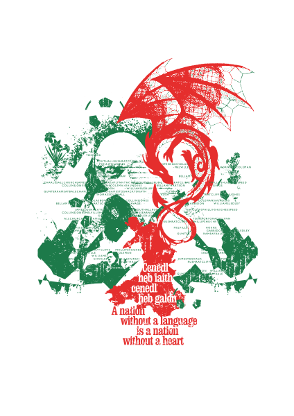 Welsh Dragon - Football Supporters' Federation (Art Print)