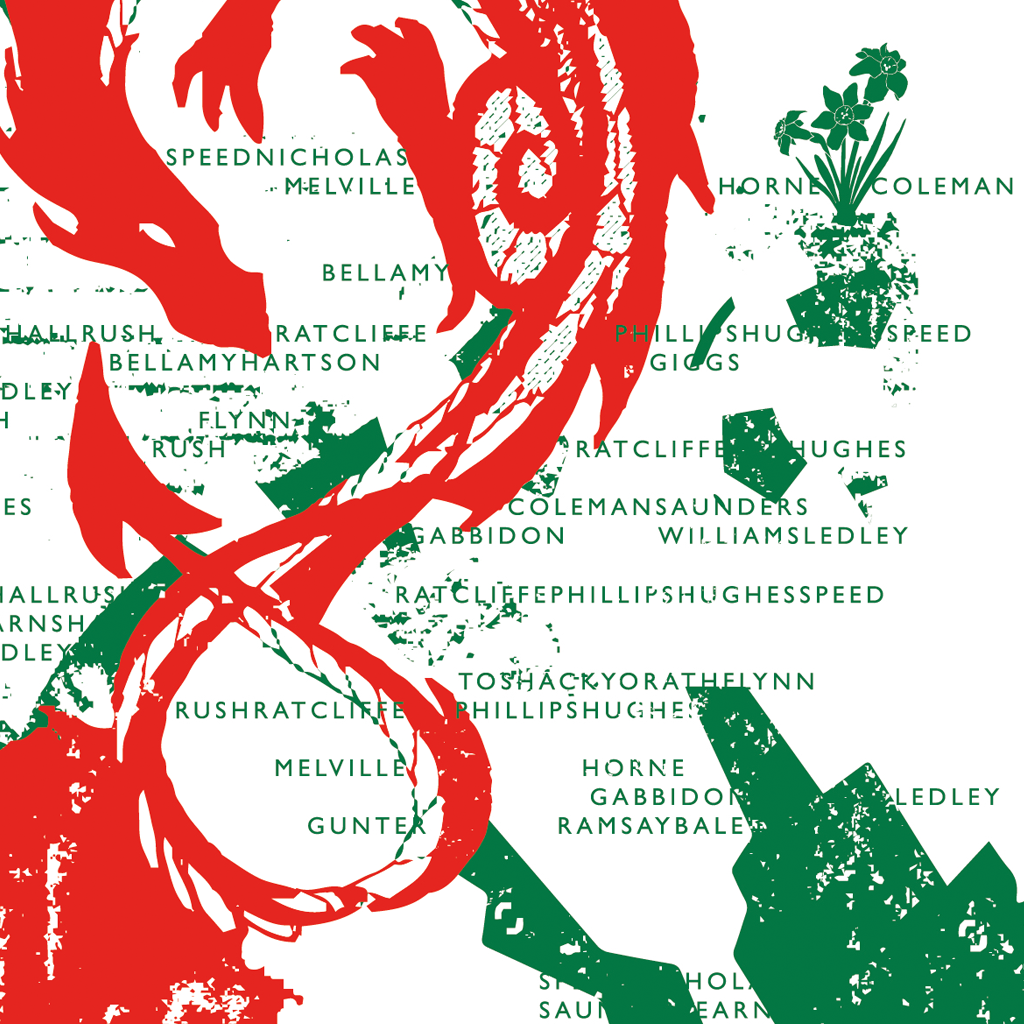 Welsh Dragon - Football Supporters' Federation (Art Print)