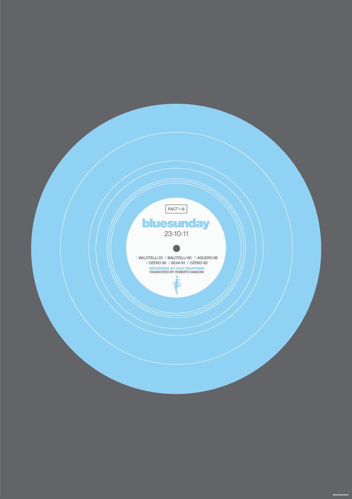 Manchester City - Blue Sunday (Art Print)