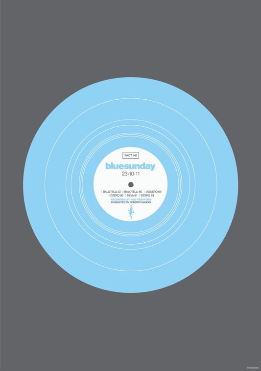 Manchester City - Blue Sunday (Art Print)