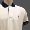 Classic Pique Polo - Ecru and Navy