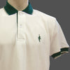 Classic Pique Polo - Ecru and Green