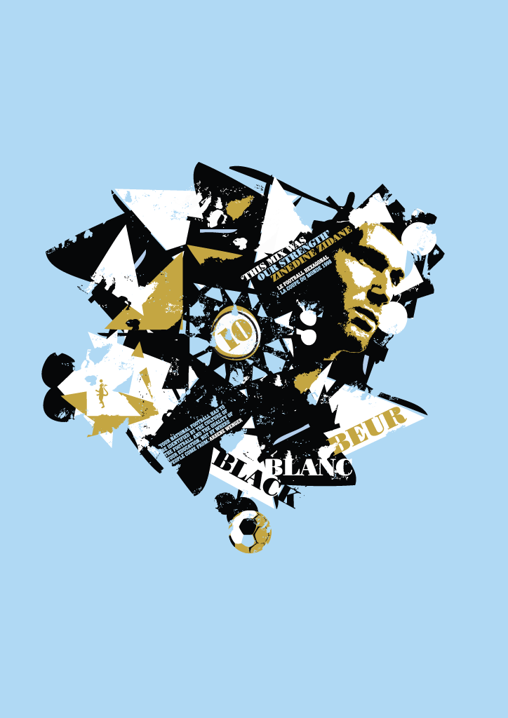 Zinedine Zidane - Black Blanc Beur (Art Print)