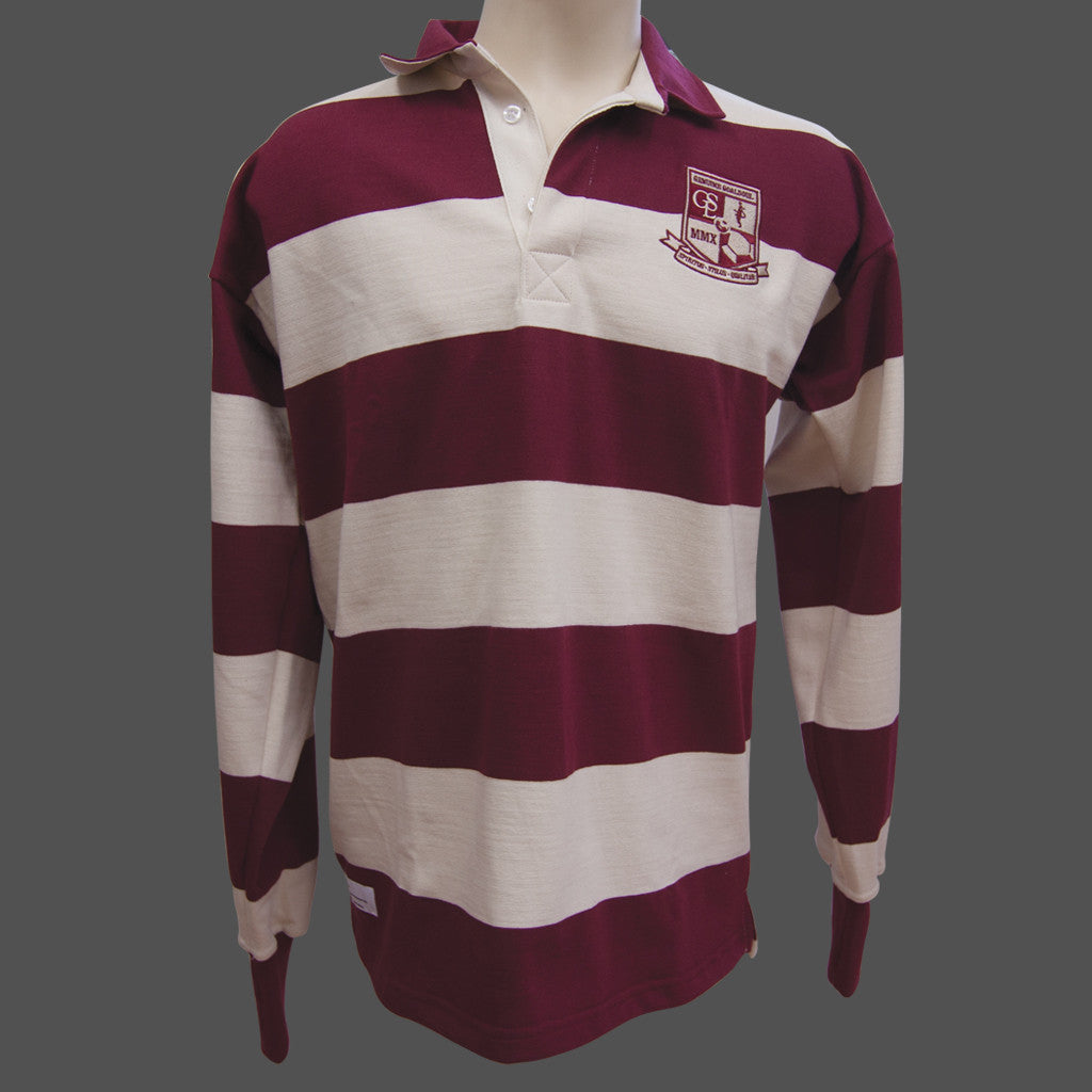 Vintage 'Hooped' Jersey - Burgundy and Ecru