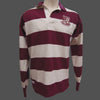 Vintage 'Hooped' Jersey - Burgundy and Ecru