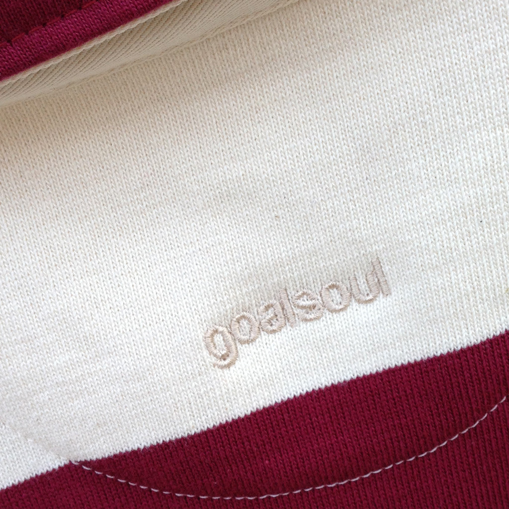 Vintage 'Hooped' Jersey - Burgundy and Ecru