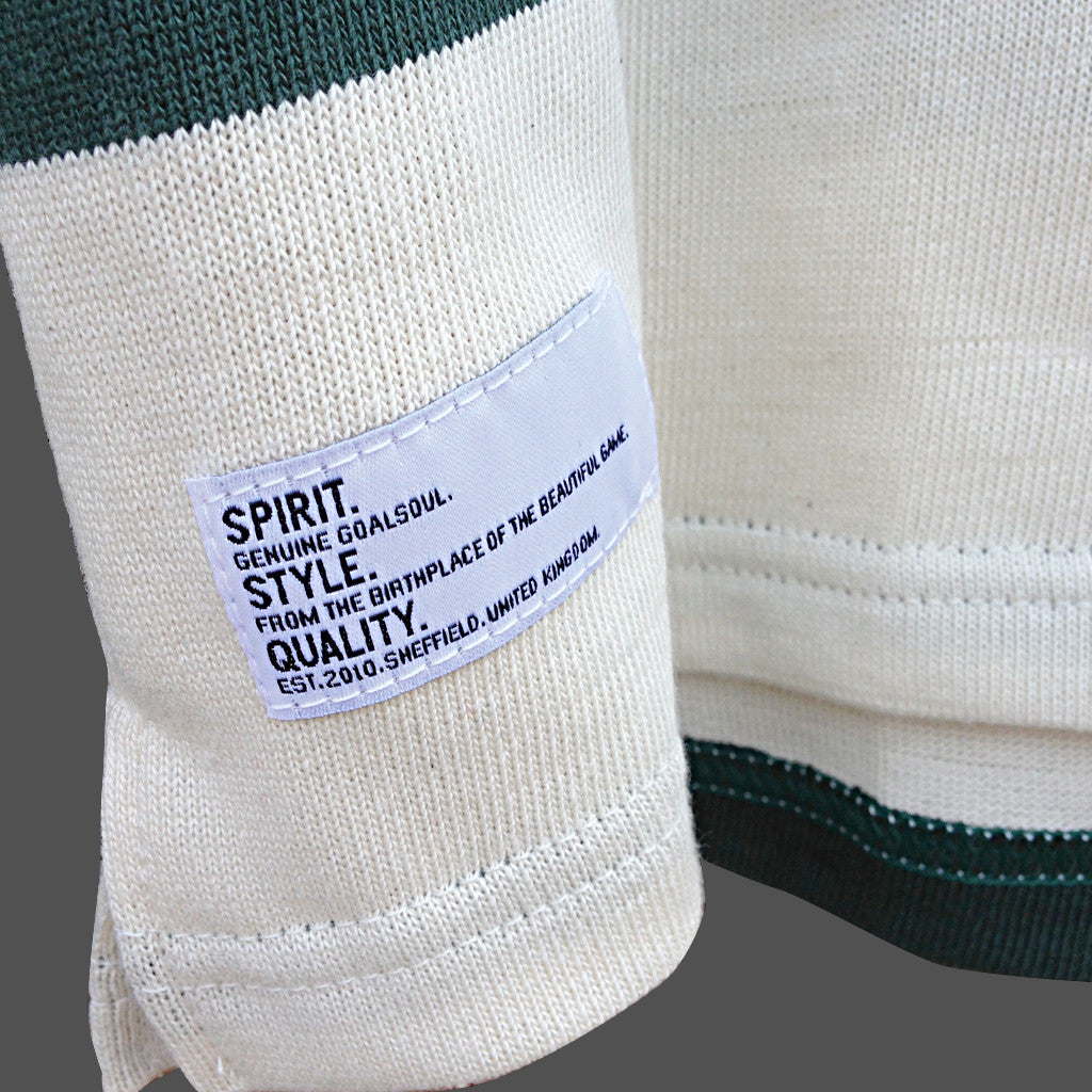 Vintage 'Hooped' Jersey - Green and Ecru
