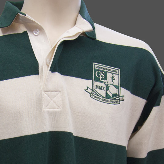 Vintage 'Hooped' Jersey - Green and Ecru